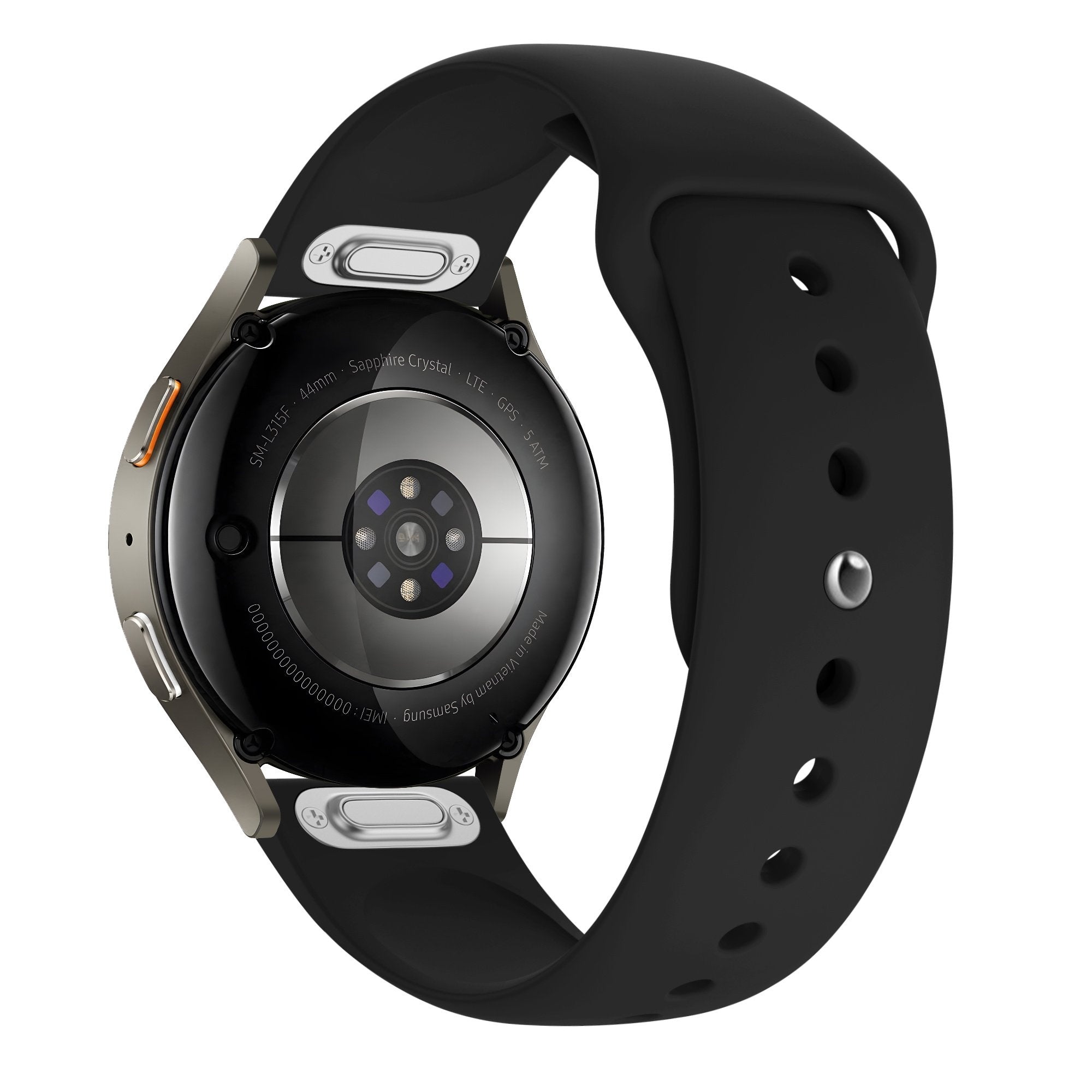 Bandz Fossil Gen 5e - 44mm Sport Strap 'Easy Fit' (Black)