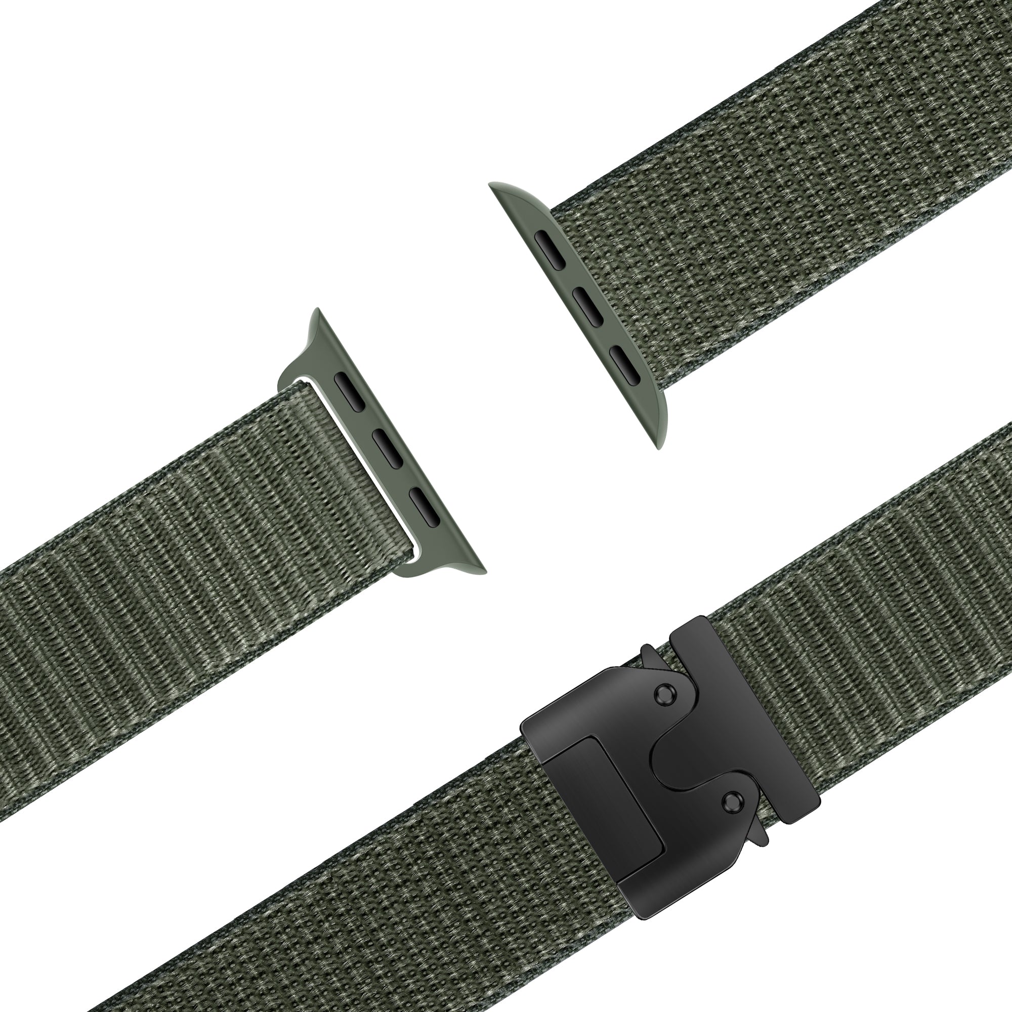 Bandz Apple Watch Nylon Strap 'Classic' with P-Buckle (Army Green)