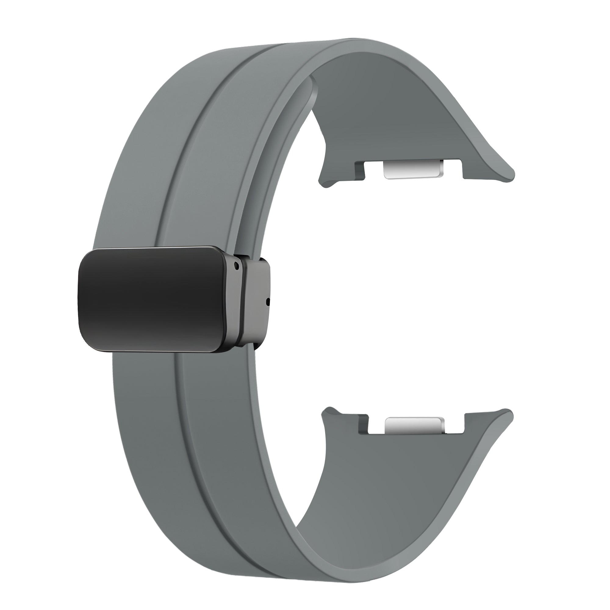 Samsung Galaxy Watch 8 - 44mm D-Buckle Silicone Strap (Dark Grey)