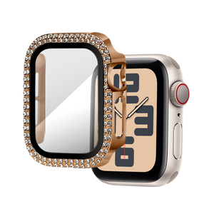 Bandz Apple Watch 11 - 42mm Diamond Case with Glass (Rose Gold)