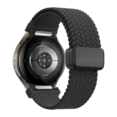 Bandz Samsung Galaxy Watch FE Braided Strap 'Easy Fit' (Black)