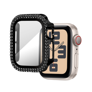 Bandz Apple Watch 11 - 42mm Diamond Case with Glass (Black)