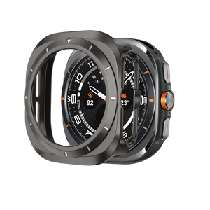 Bandz Samsung Galaxy Watch Ultra Bezel PC Case (Titanium Grey with White)