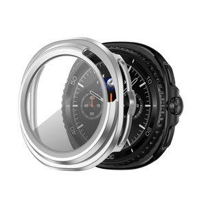 Bandz Samsung Galaxy Watch 8 Classic PC Cover with Glass (Silver)