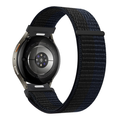 Bandz Oppo Watch X Nylon Strap 'Easy Fit' (Black/Blue)