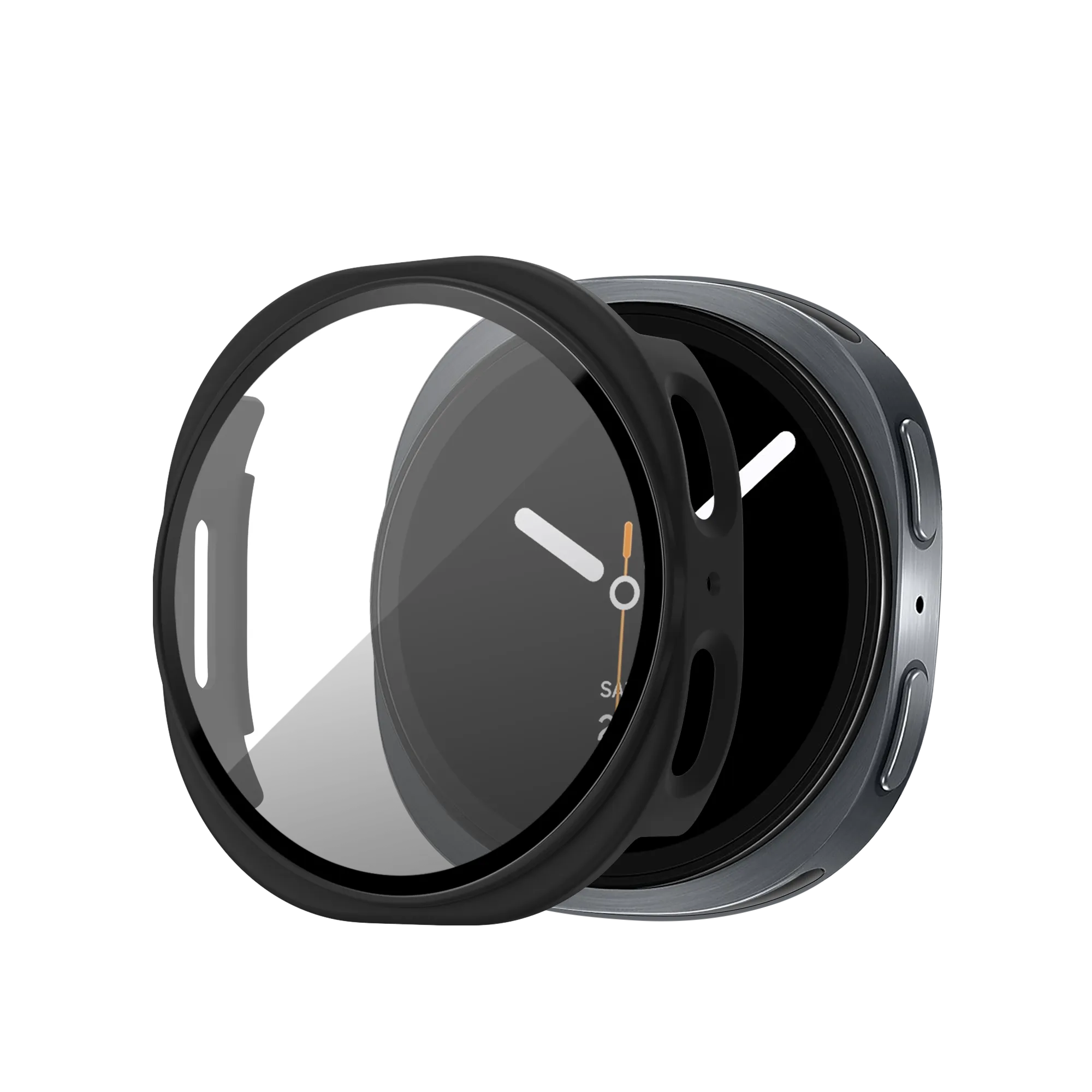 Bandz Samsung Galaxy Watch 8 - 40mm PC Cover with Glass (Black)