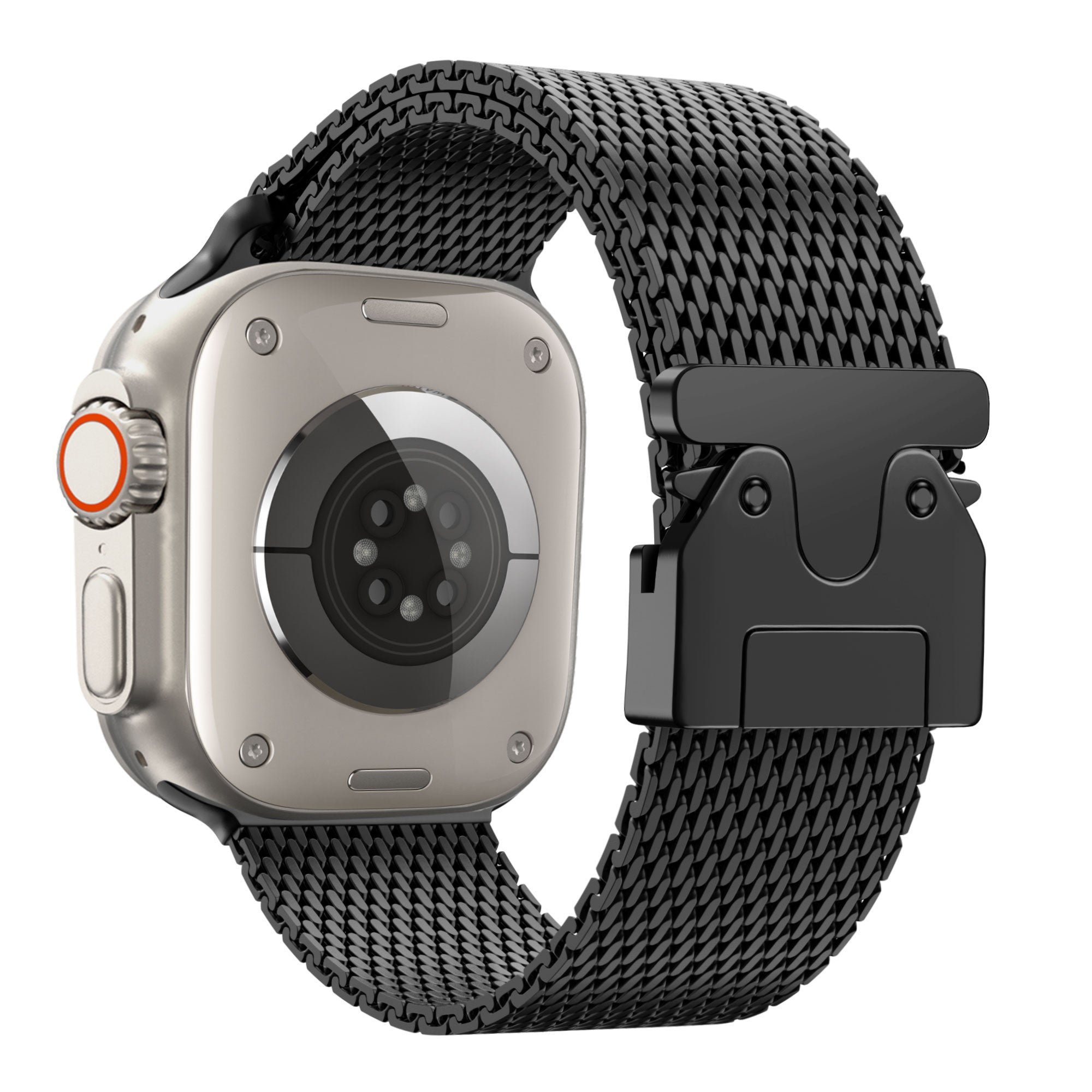 Bandz Apple Watch Milanese Loop Strap with P-Buckle (Black)