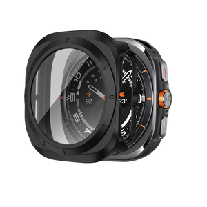 Bandz Samsung Galaxy Watch Ultra PC Case with Glass (Black)