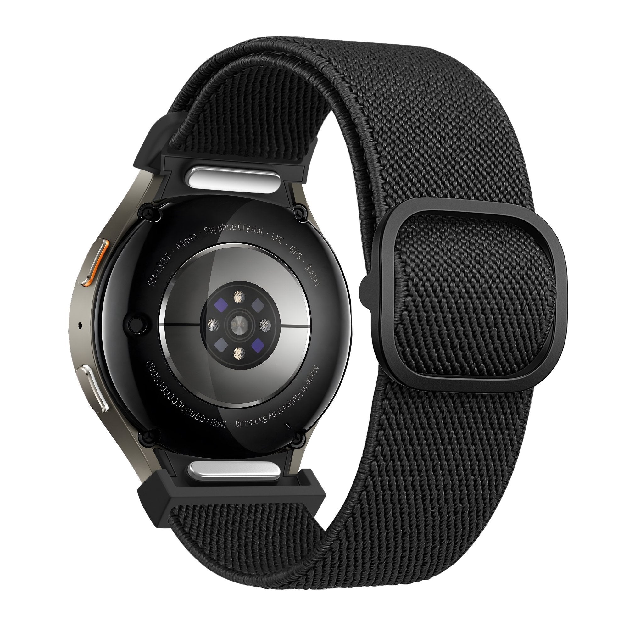 Bandz Samsung Galaxy Watch 4 Classic 46mm Elastic Strap 'Easy Fit' (Black)
