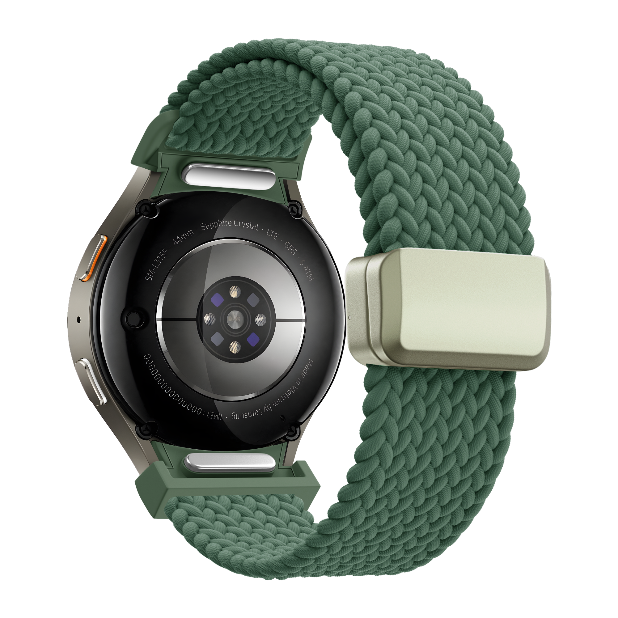 Bandz Samsung Galaxy Watch 6 - 40mm Braided Strap 'Easy Fit' (Green)