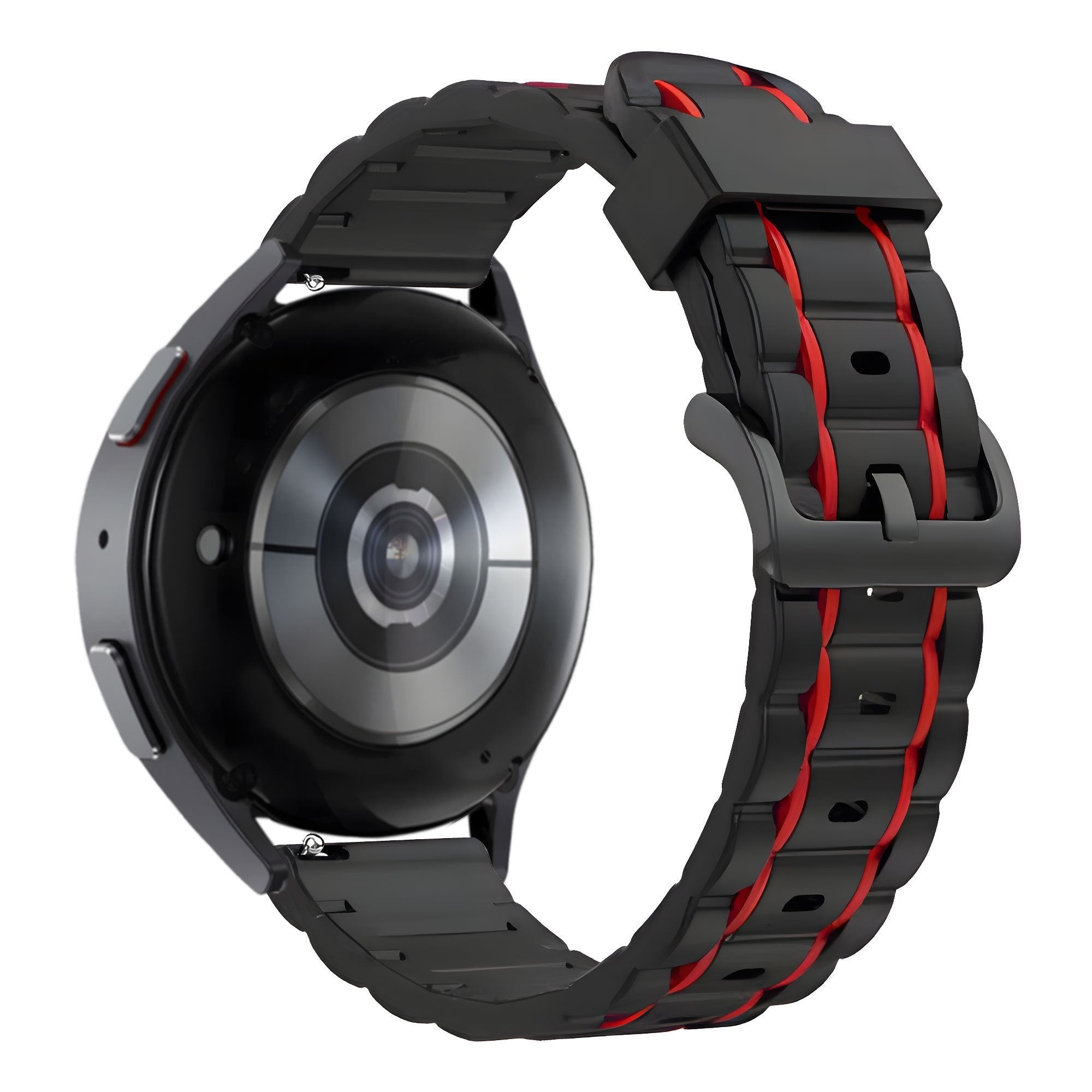 Bandz Suunto Race (S) Striped Sport Strap (Black/Red)