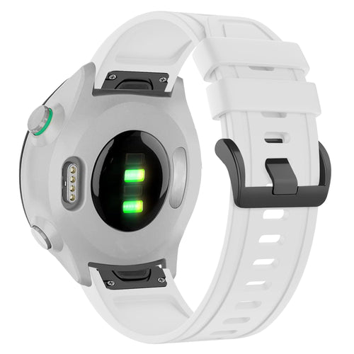 Bandz Garmin Descent Mk3(i) - 43mm Buckled Silicone Strap (White)