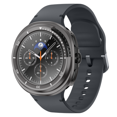 Bandz Samsung Galaxy Watch 8 Classic Bezel Cover with Glass (Titanium Grey/White)