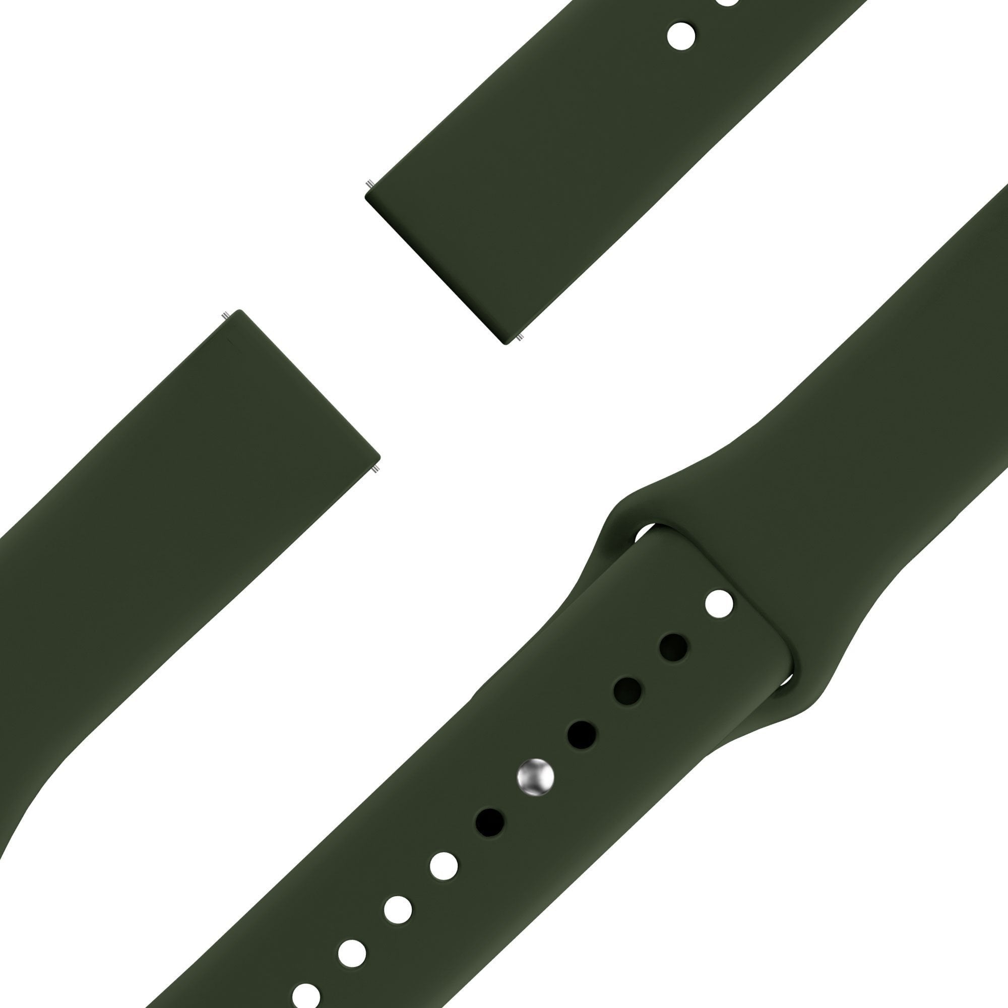 Bandz TicWatch 22mm Sport Bracelet 'Deluxe' (Olive Green)