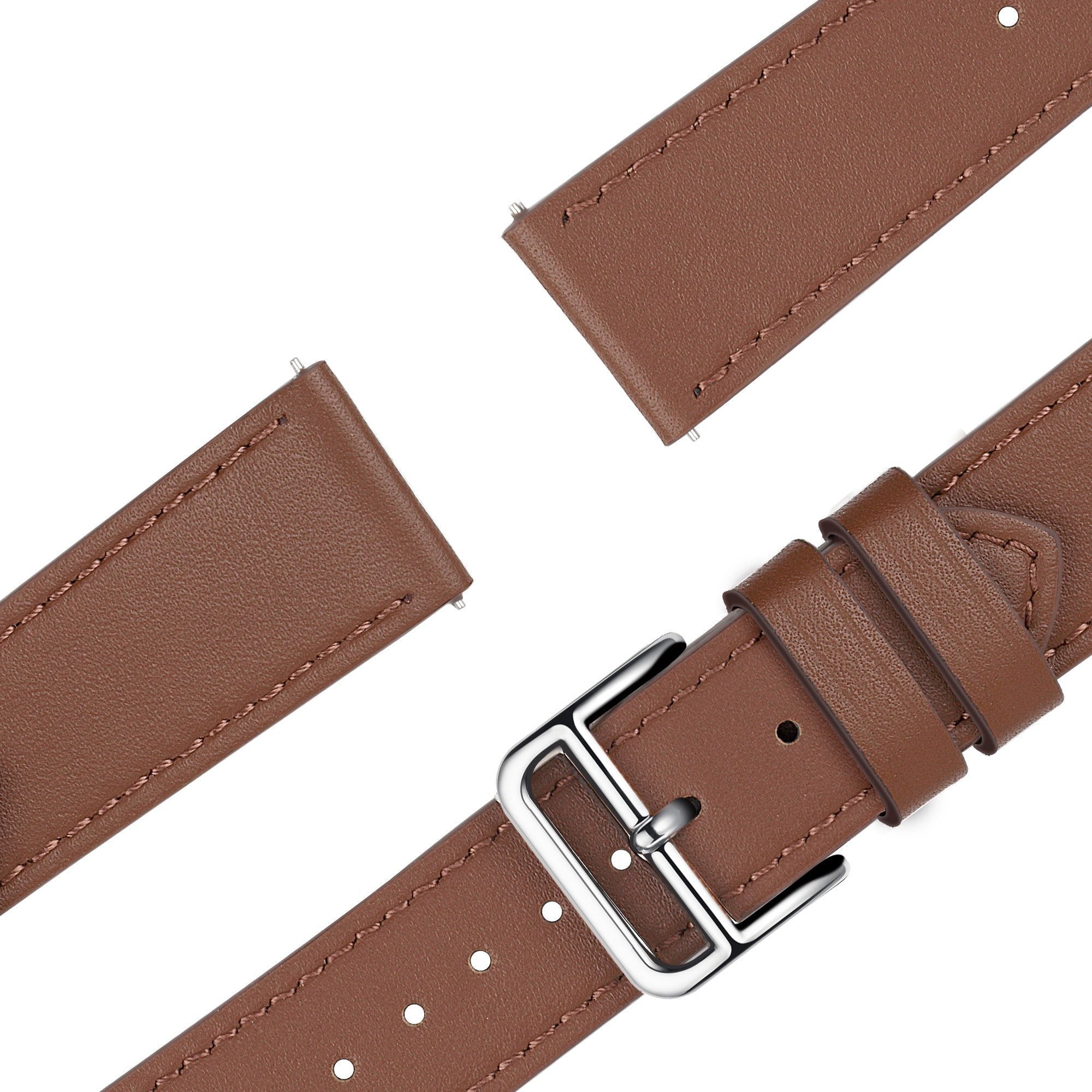 Bandz Huawei Watch GT 5 Pro - 46mm Leather Strap 'Deluxe' (Brown)