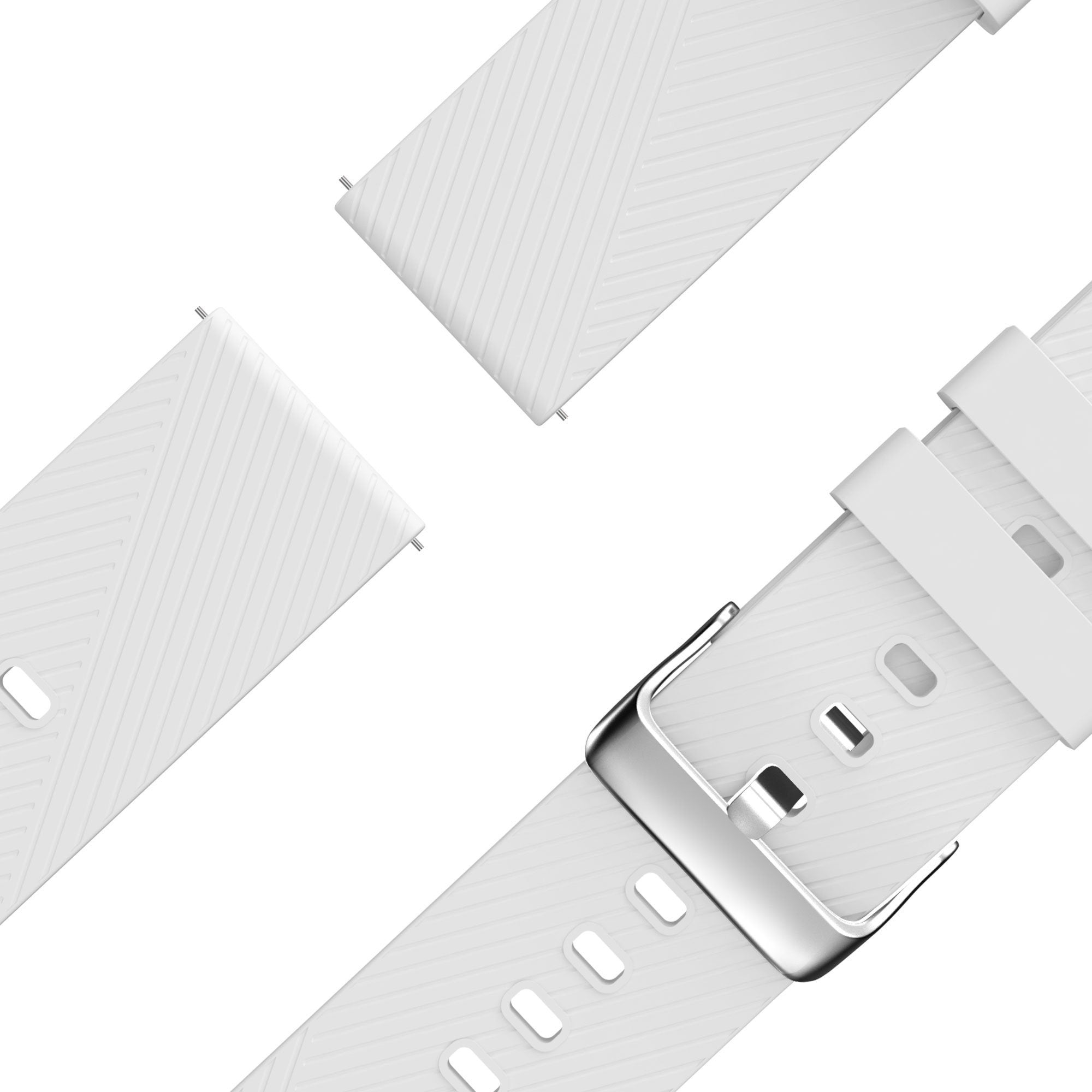 Bandz Realme Watch 2 (Pro) Silicone Bracelet 'Deluxe' (White)