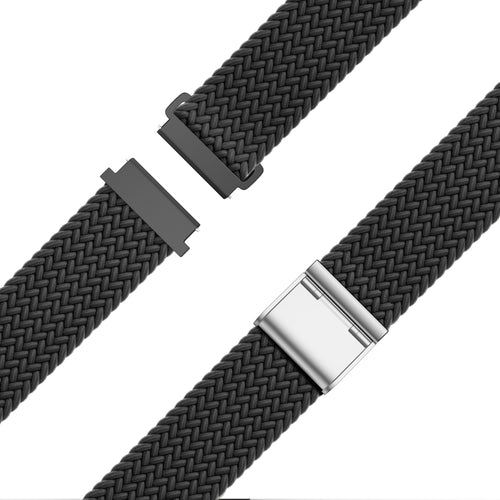 Bandz Pebble Round 2 - 20mm Woven Nylon Strap (Black)