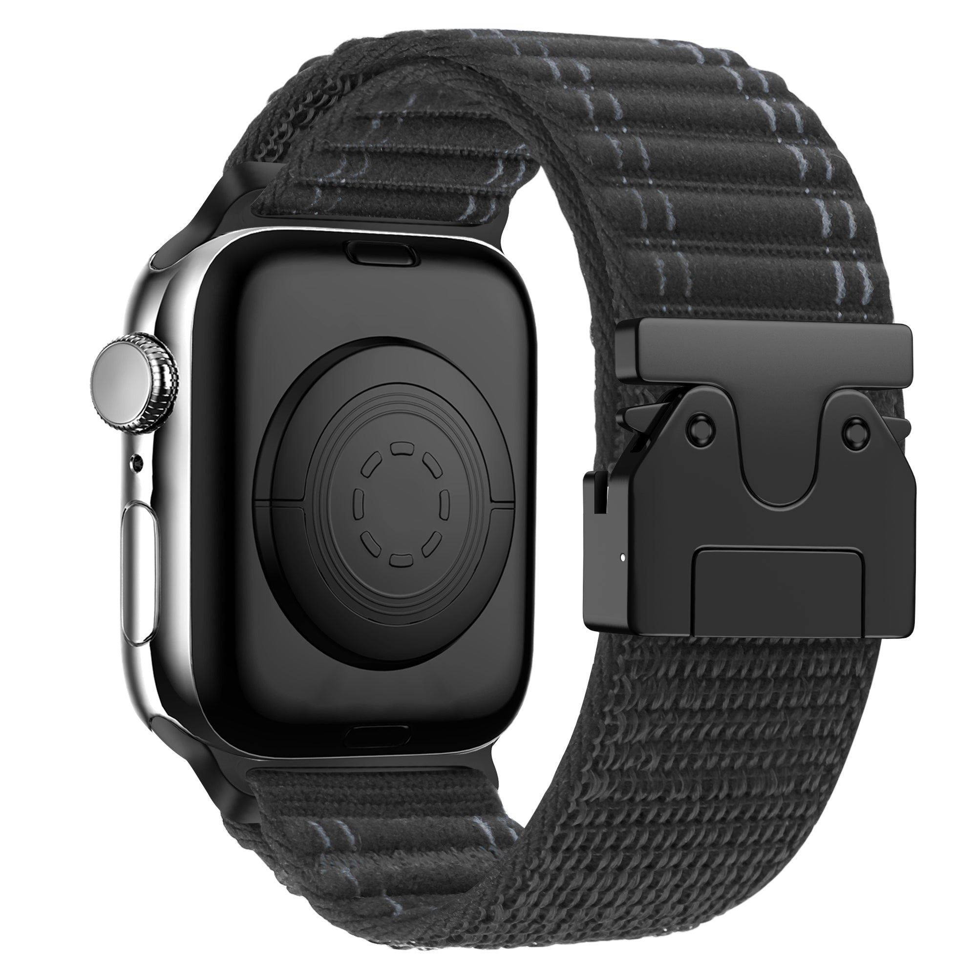 Bandz Apple Watch Nylon Strap 'Deluxe' with P-Buckle (Black)