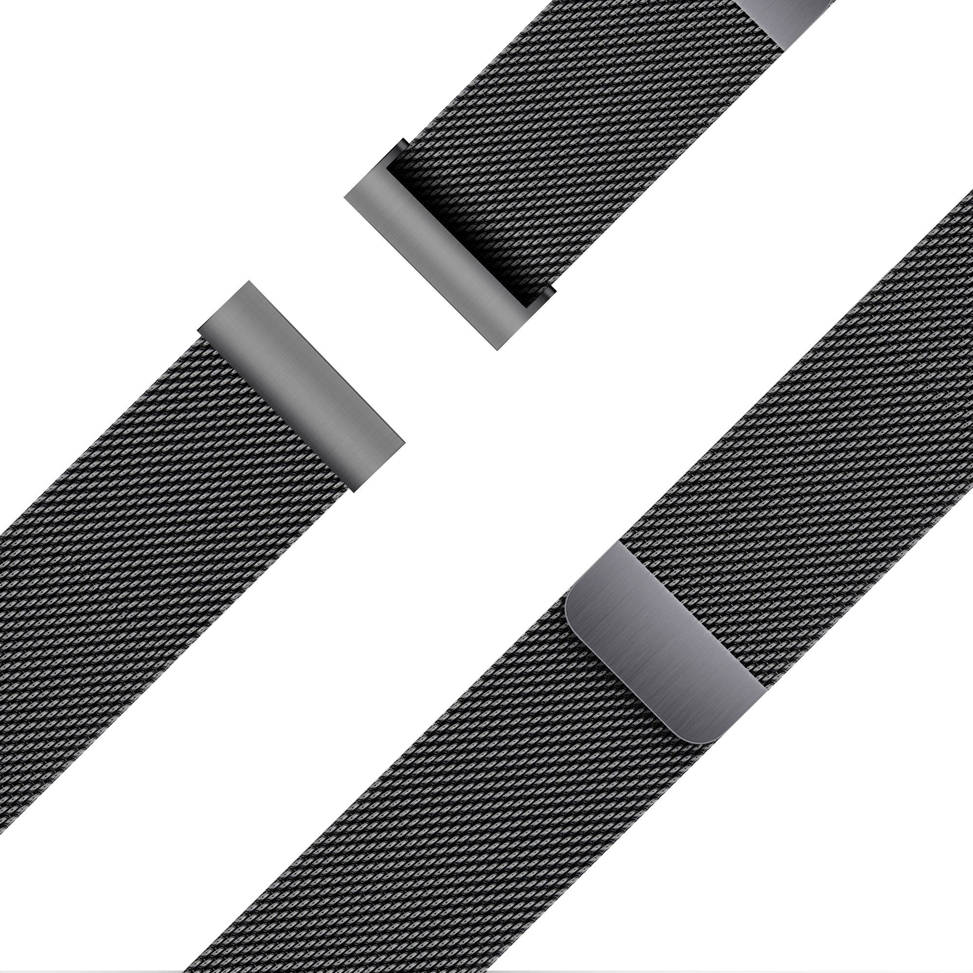 Bandz Amazfit Active 2 Milanese Loop Strap (Black)