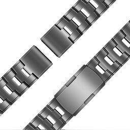 Bandz Garmin Instinct E - 45mm Titanium Link Strap (Grey)