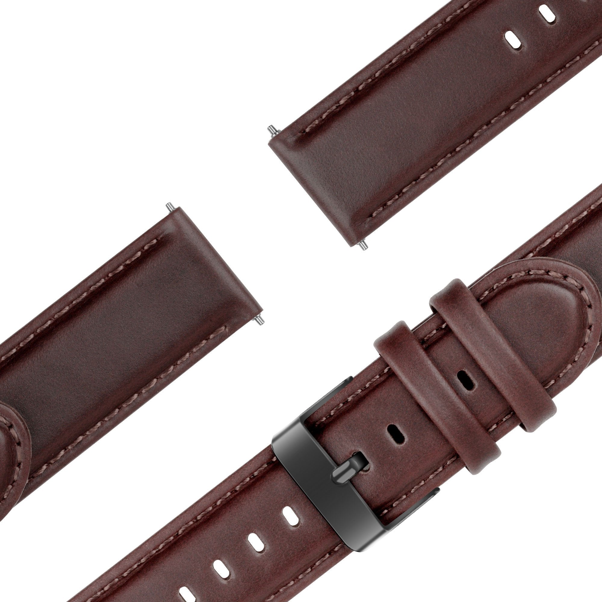 Bandz Huawei Watch Ultimate Leather Strap 'Classic' (Dark Brown)