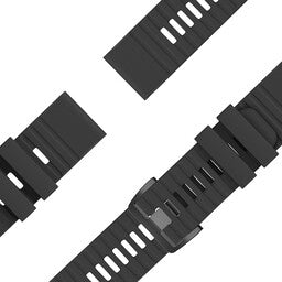 Bandz Garmin Instinct 3 - 45mm Silicone Strap with Buckle (Black)