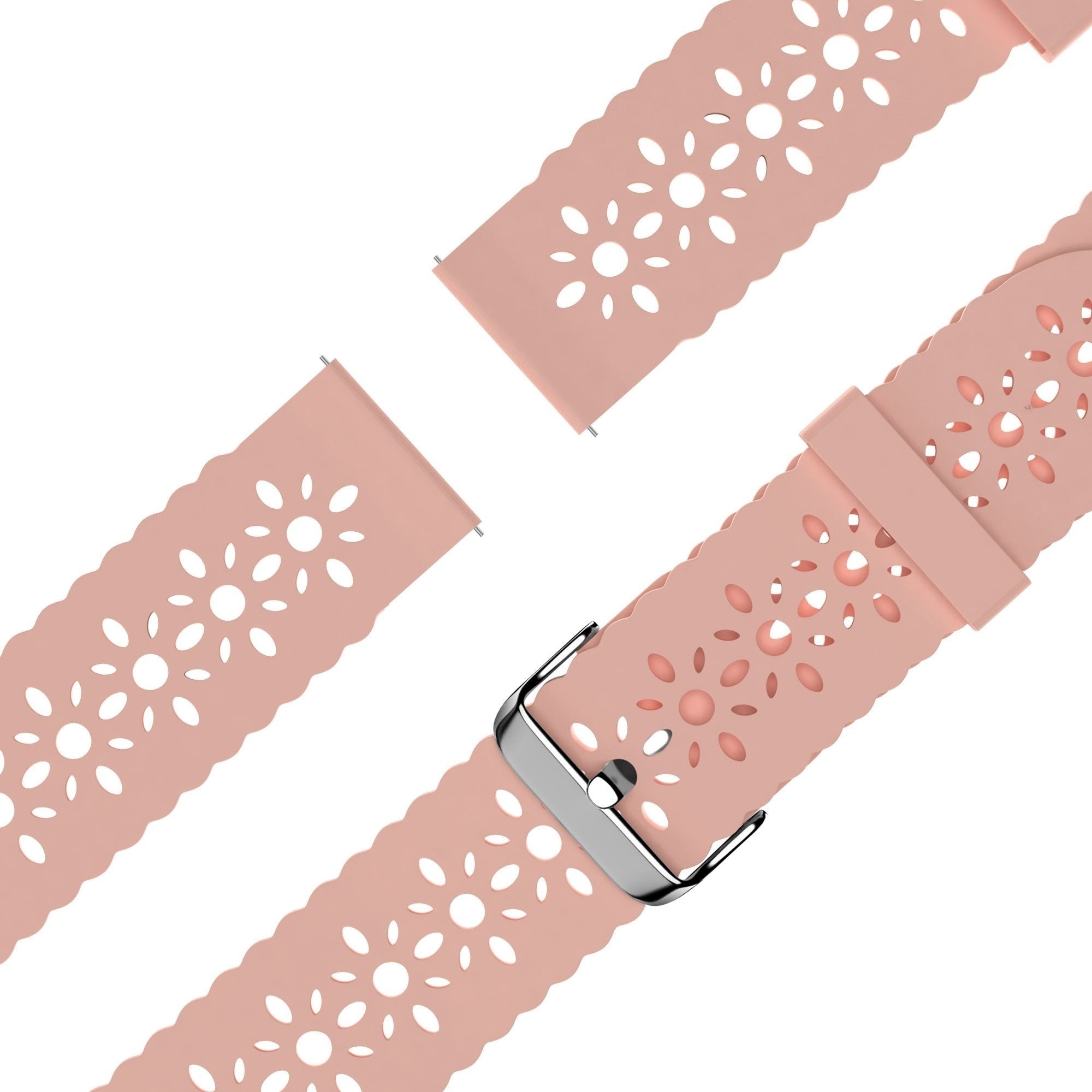 Bandz Amazfit Active 2 Silicone Strap with Cutouts (Pink)