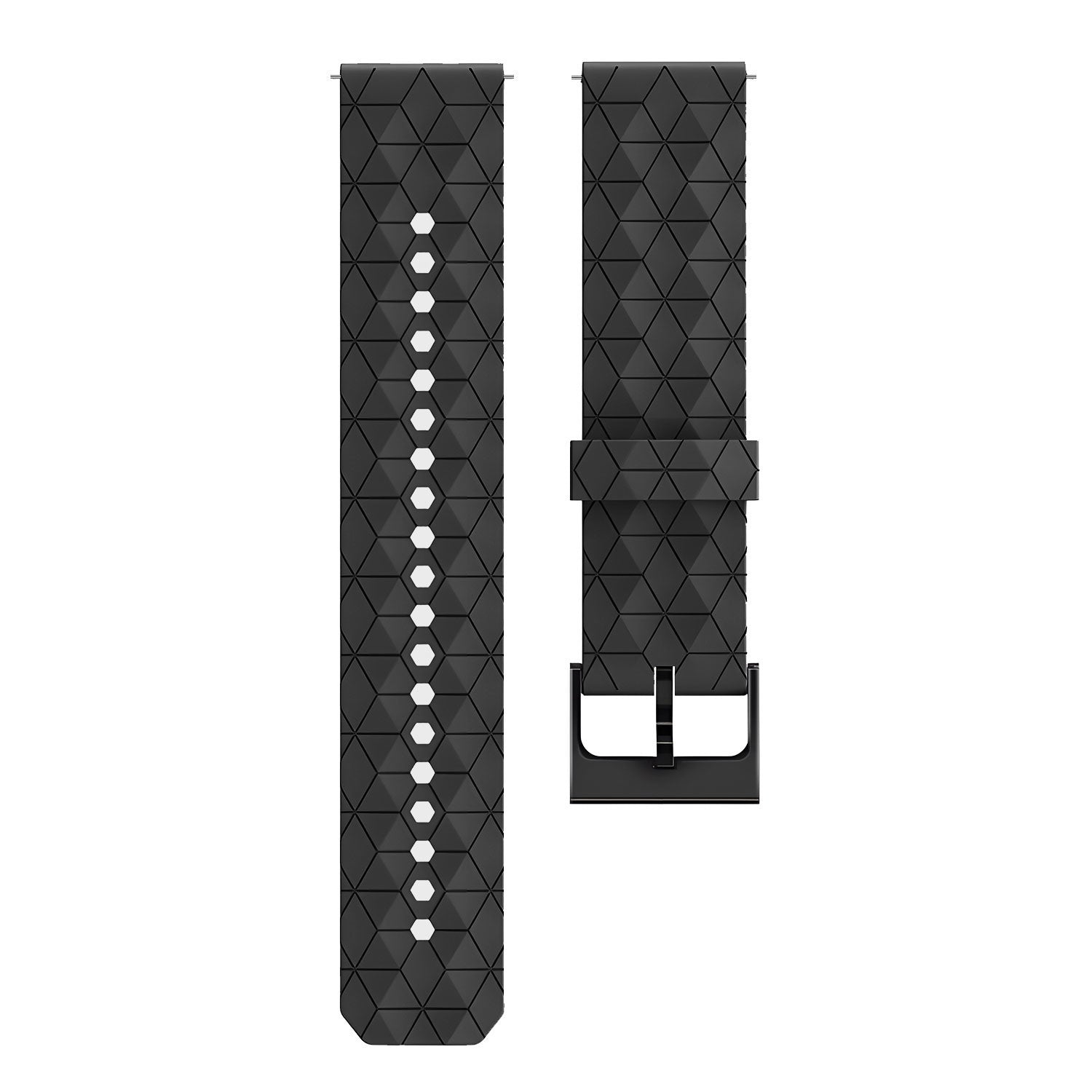 OnePlus Watch 3 Silicone Hexa Strap (Black)