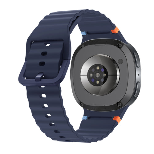 Samsung Galaxy Watch 8 - 40mm Wave Silicone Strap (Dark Blue)