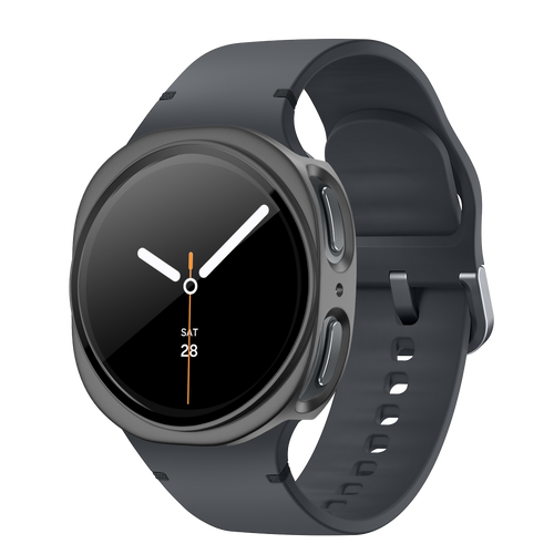 Bandz Samsung Galaxy Watch 8 - 44mm PC Cover with Glass (Titanium Grey)