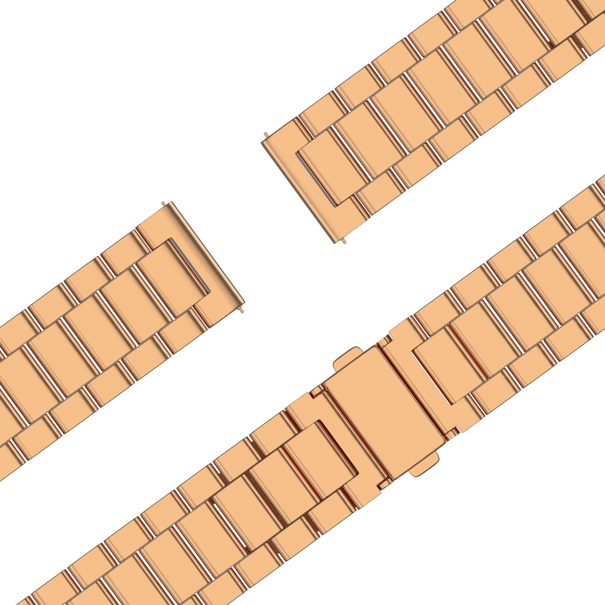 Bandz Amazfit Active 2 Steel Strap 'Classic' (Rose Gold)