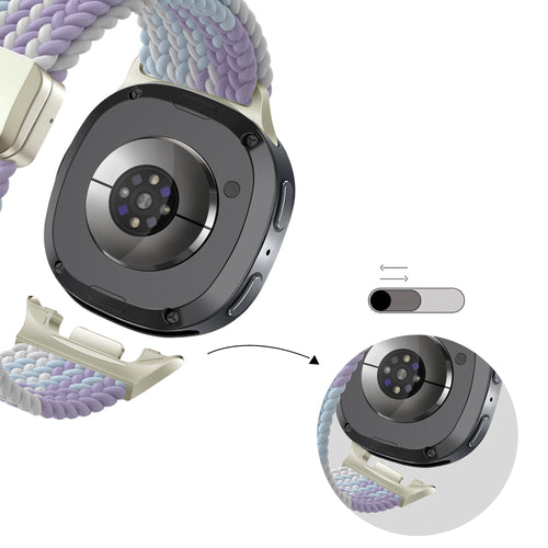 Bandz Samsung Galaxy Watch 8 - 44mm Magnetic Braided Strap (Purple Mix)