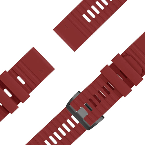 Bandz Garmin D2 Mach 2 - 47mm Buckled Silicone Strap (Red)