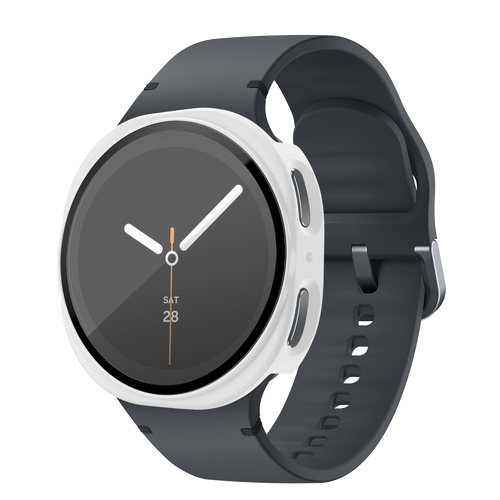 Bandz Samsung Galaxy Watch 8 - 40mm PC Cover with Glass (White)