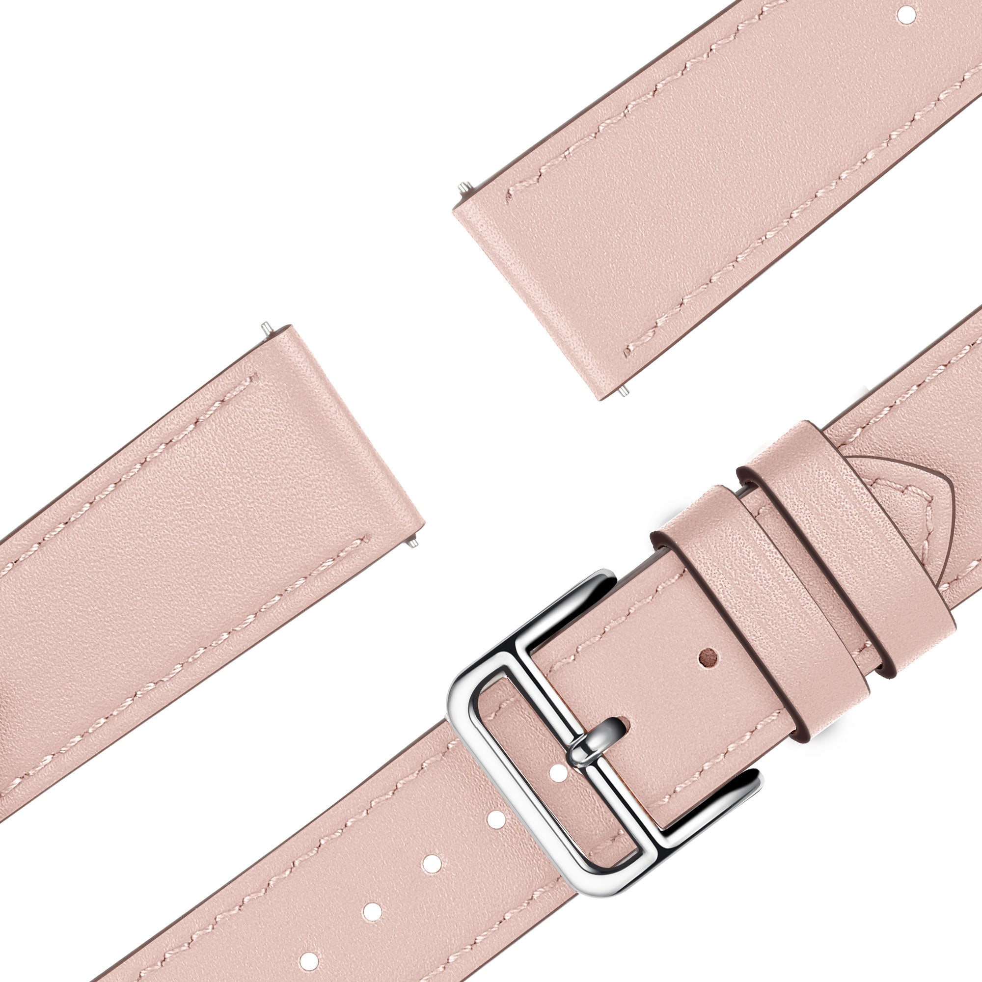 Bandz Amazfit Active 2 Leather Strap 'Deluxe' (Pink)