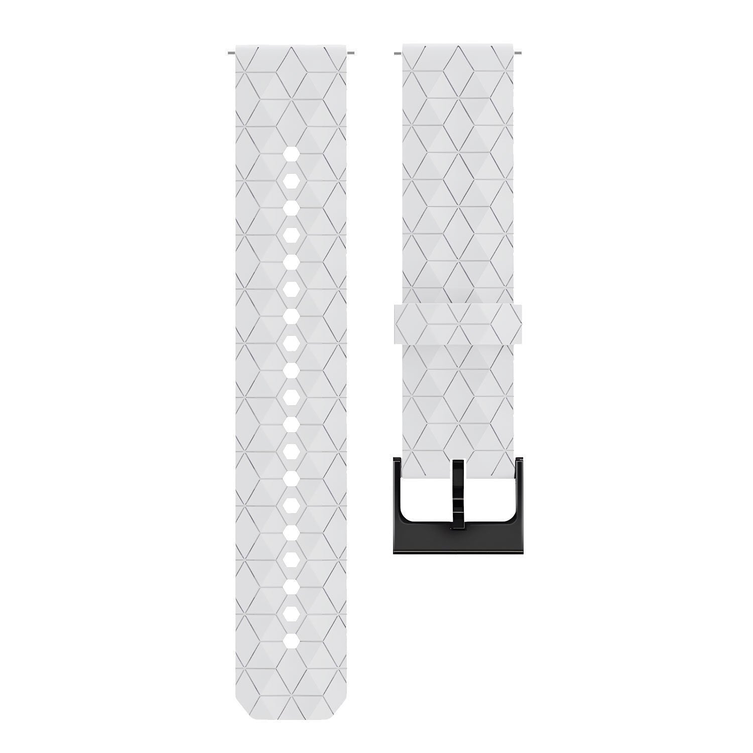 Redmi Watch 5 Lite Silicone Hexa Strap (White)