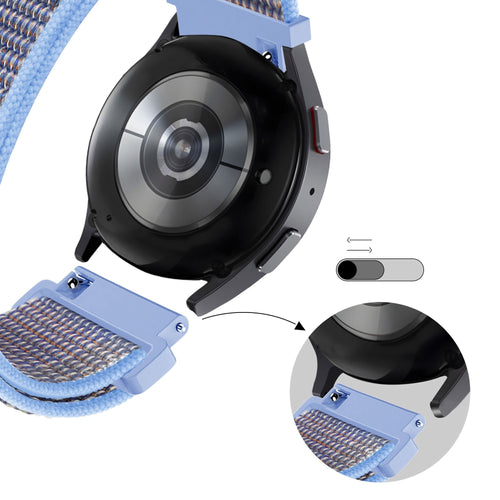 Bandz Pebble Round 2 - 20mm Nylon Loop Strap (Azure Blue)