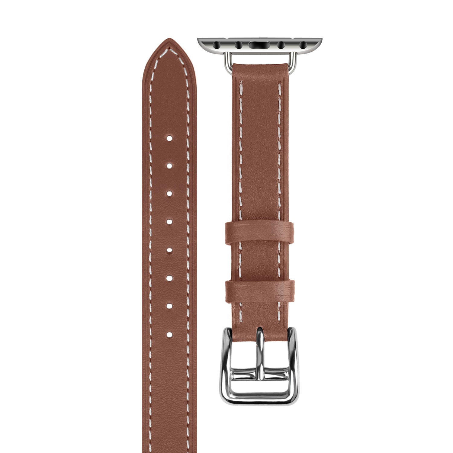 Apple Watch Leather Double Tour Strap (Brown)