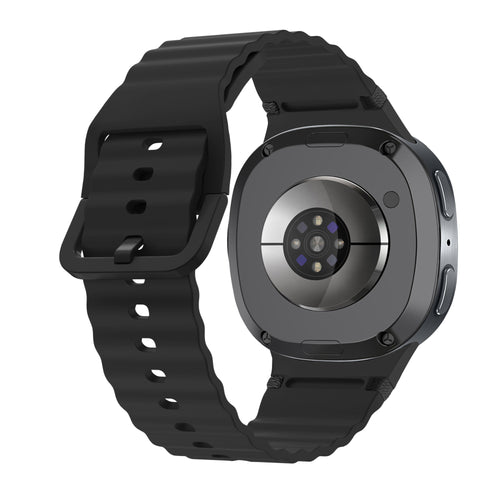 Samsung Galaxy Watch 8 Classic Wave Silicone Strap (Black)