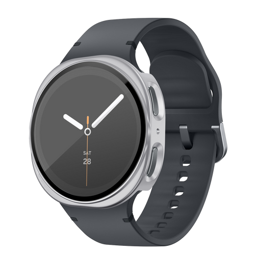 Bandz Samsung Galaxy Watch 8 - 44mm PC Cover with Glass (Silver)