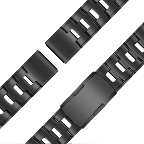 Bandz Garmin Quatix 8 - 51mm Titanium Link Strap (Black)