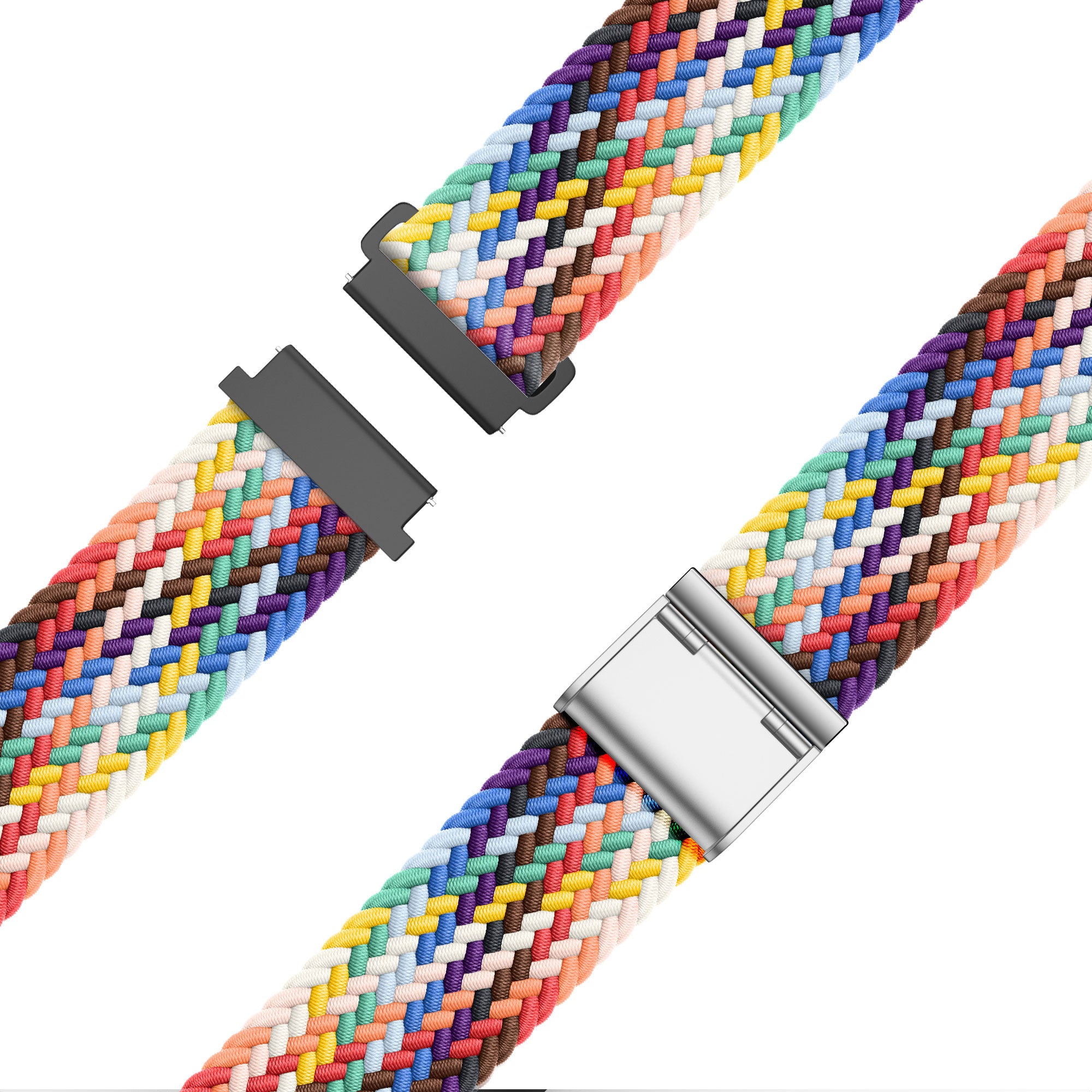 Bandz Amazfit Active 2 Woven Nylon Strap (Rainbow)