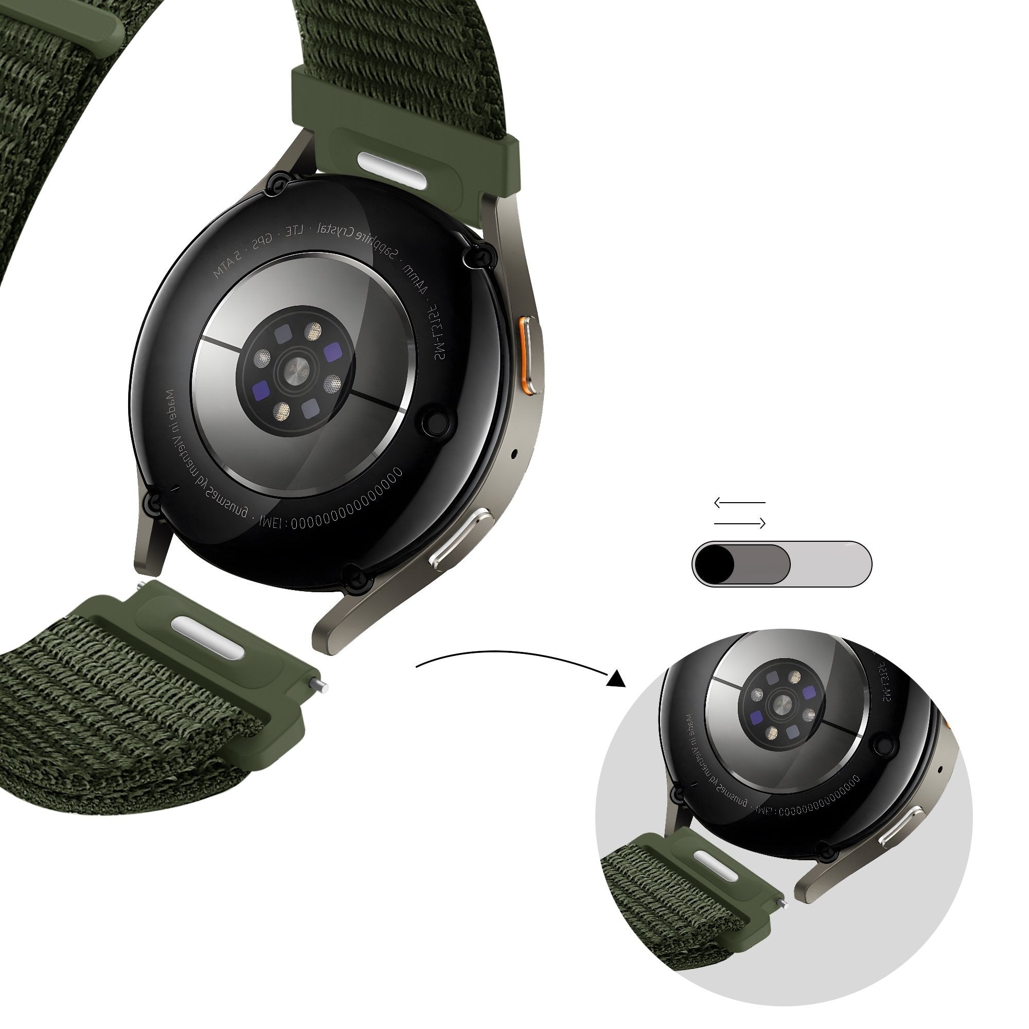 Bandz Xiaomi Amazfit Bip Nylon Strap 'Easy Fit' (Green)