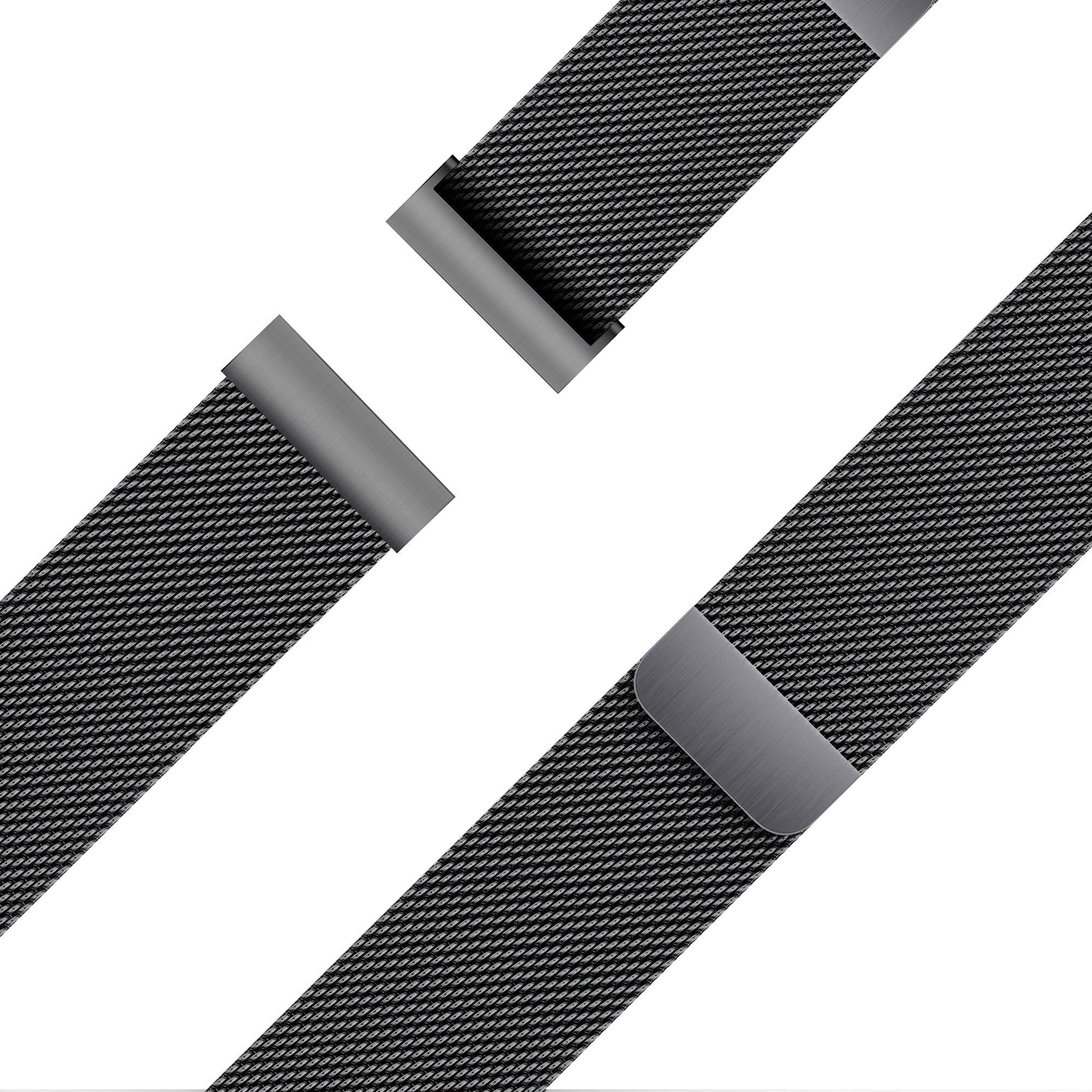 Bandz TicWatch 22mm Milanese Loop Bracelet (Black)