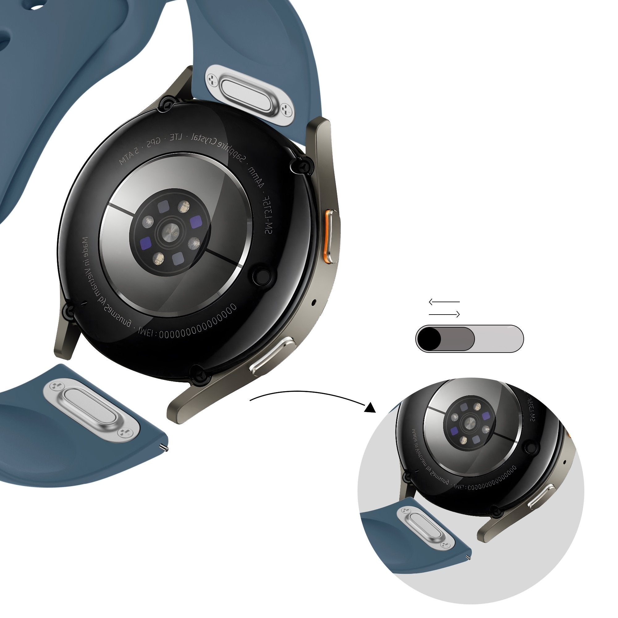 Bandz Huawei Watch GT 5 - 46mm Sport Strap 'Easy Fit' (Blue)