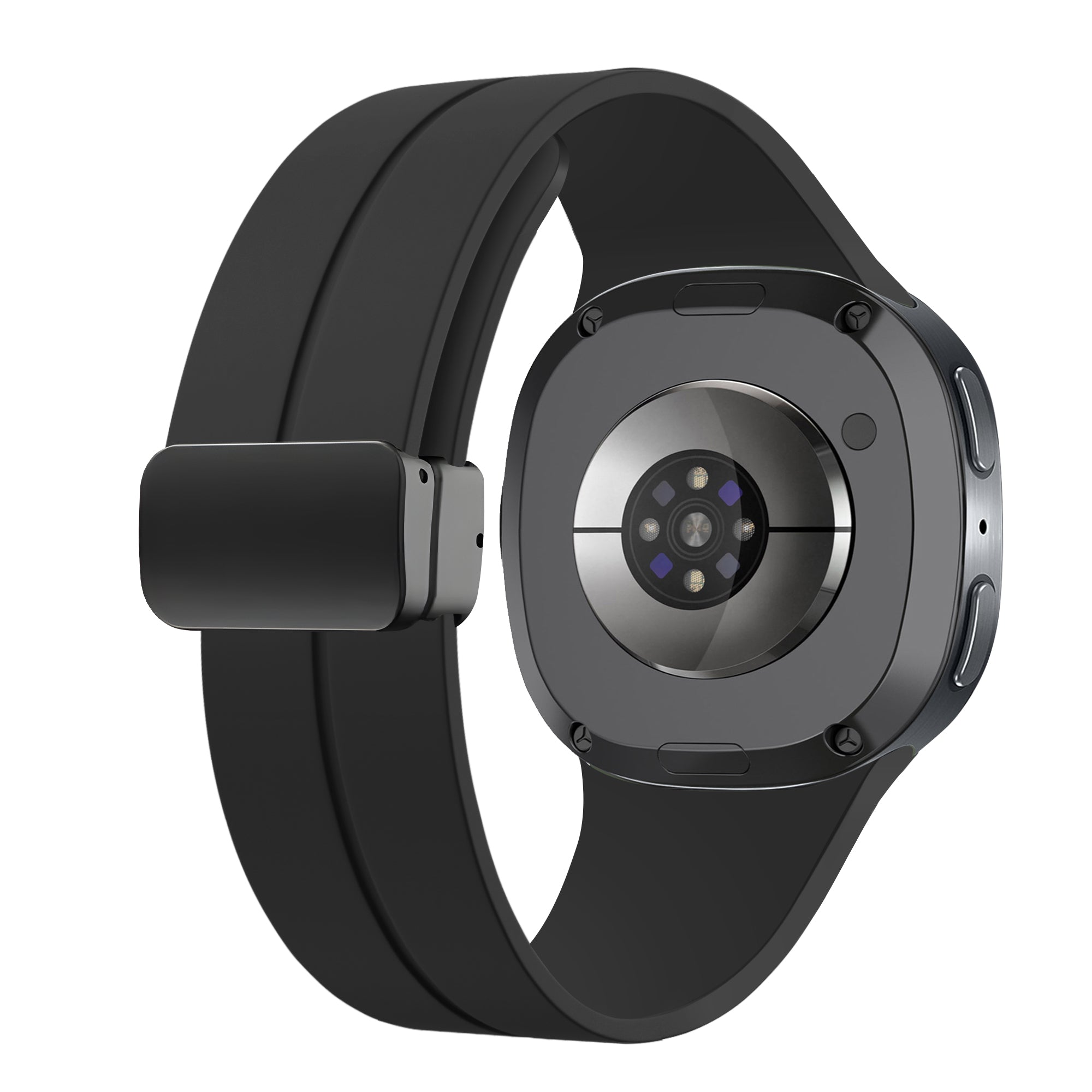 Samsung Galaxy Watch 8 Classic D-Buckle Silicone Strap (Black)