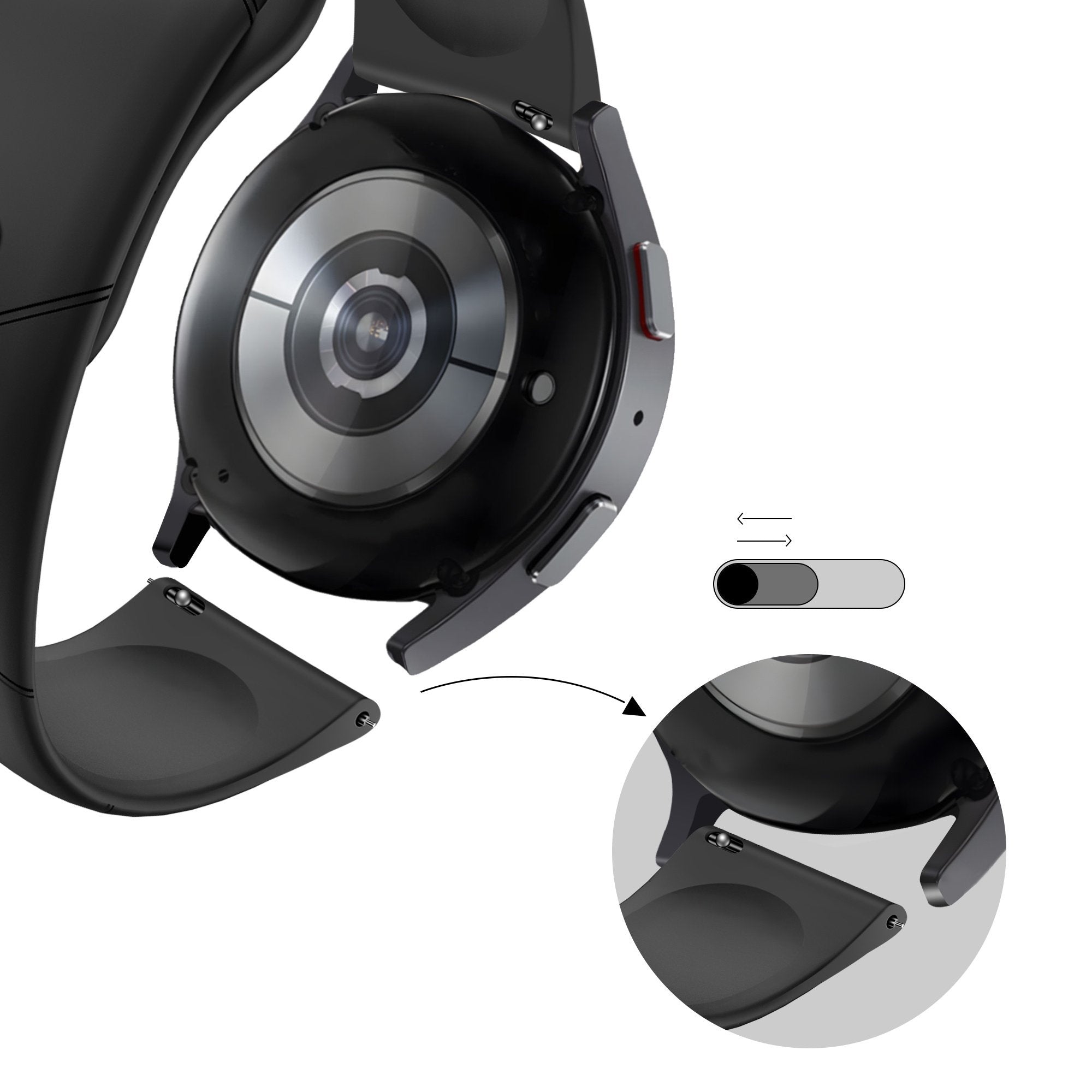 BALR. Withings ScanWatch 2 - 42mm Hexagons Sport Strap (Black)