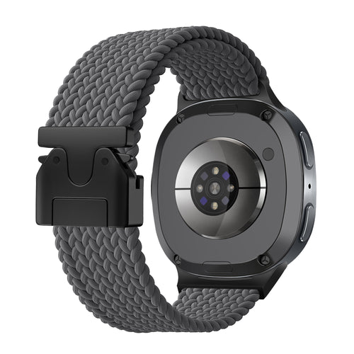 Samsung Galaxy Watch 8 - 44mm Braided Strap with P-Buckle (Dark Grey)