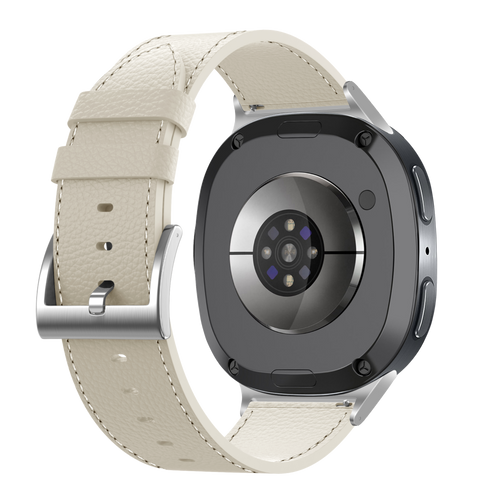 Samsung Galaxy Watch 8 Classic Leather Grain Strap (Beige)