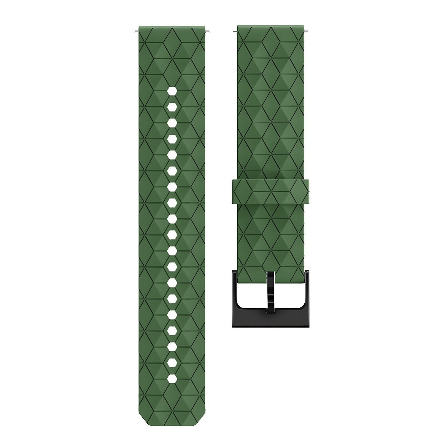 Redmi Watch 5 Lite Silicone Hexa Strap (Army Green)